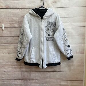 CANADIAN WILDERNESS WHITE WOLF JACKET‎ IN WHITE